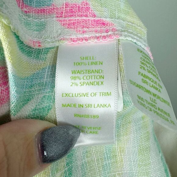 LILLY PULITZER | The Beach Short Linen Wide Leg Pants Women’s Size XX-Small - Picture 9 of 9